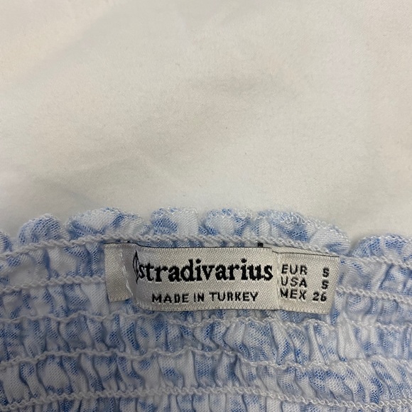 Cute little blue and white halter/tube top - Picture 4 of 4